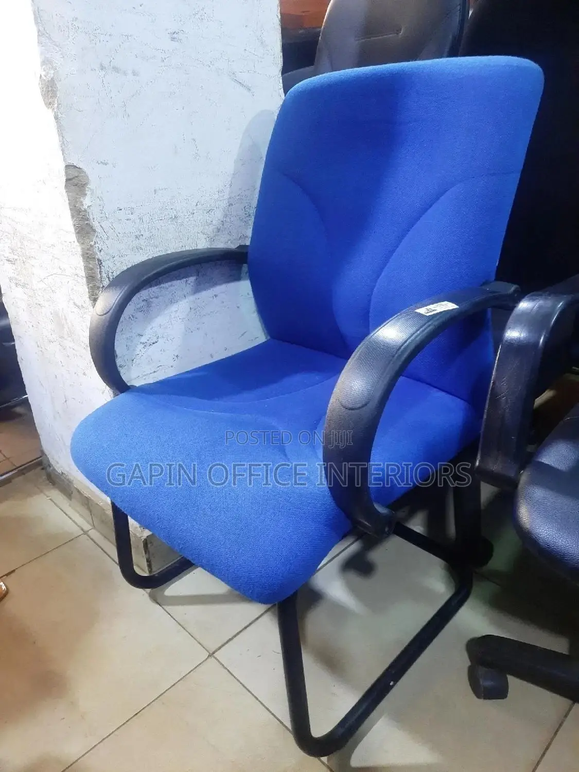 Blue Short Back Office Chair