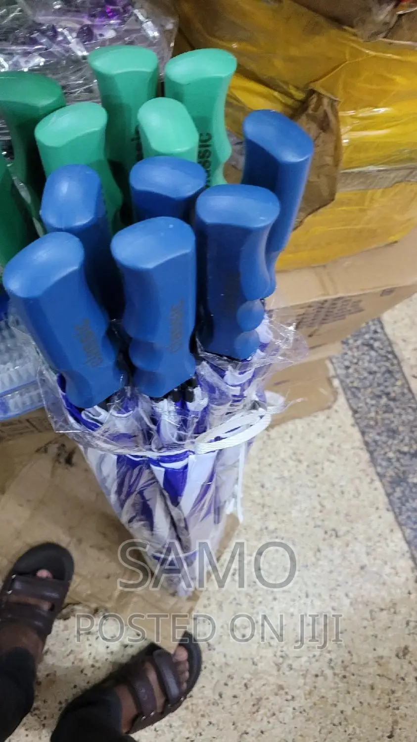 Umbrellas.