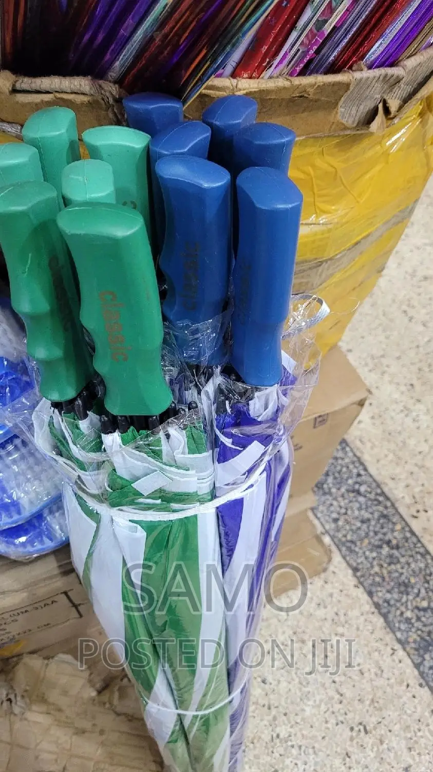 Umbrellas.