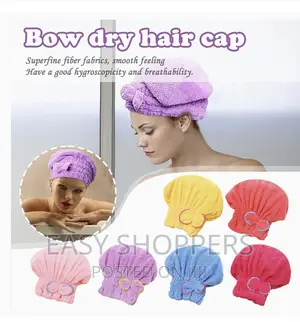 Photo - Microfiber Hair Drying Caps,Super Absorbent