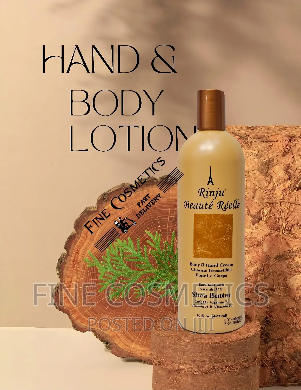 RINJU Fragrance Lotion Hand and Body Shea Butter Moisturisng