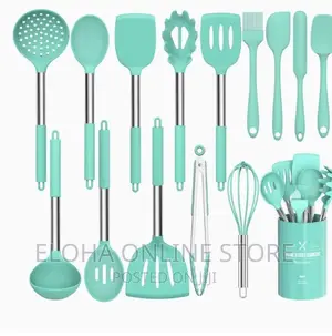 16 PCS Quality Cooking Untesils Set - Green
