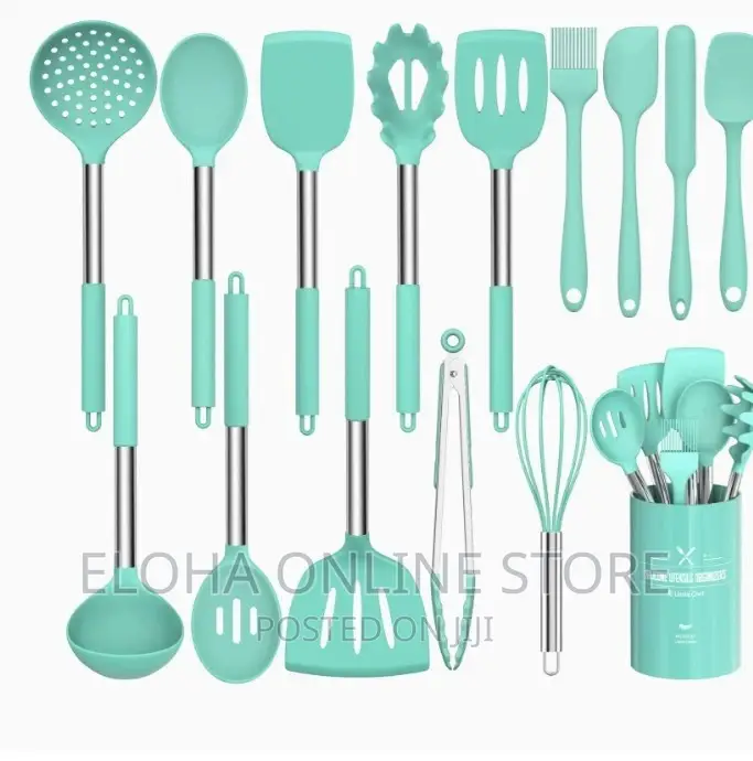 16 PCS Quality Cooking Untesils Set - Green