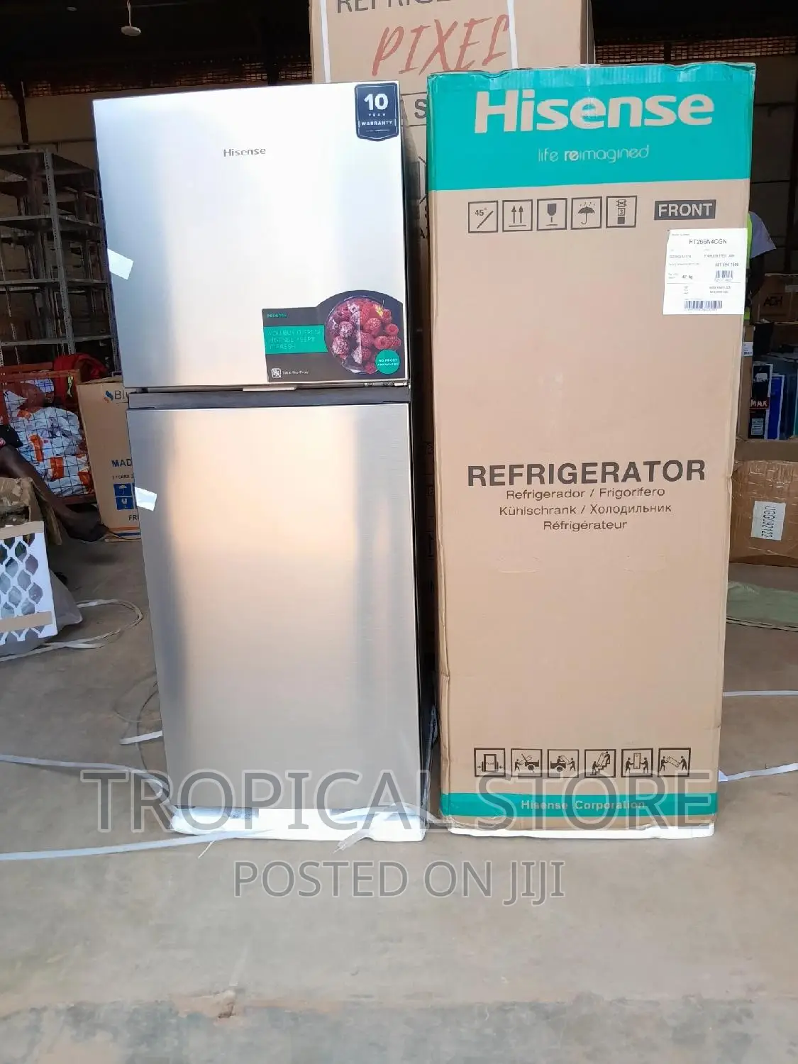 Hisense 266L Fridge RT266N4DGN; Frost Free Refrigerator