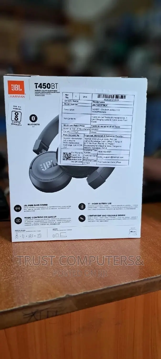 JBL Bluetooth Headphone T450BT