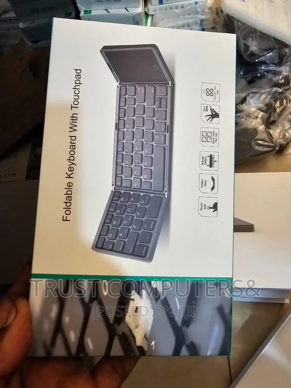 Foldable Bluetooth Keyboard With Touchpad Kf8700