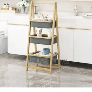 3tier Fold Out Bamboo Bathroom Shelves.
