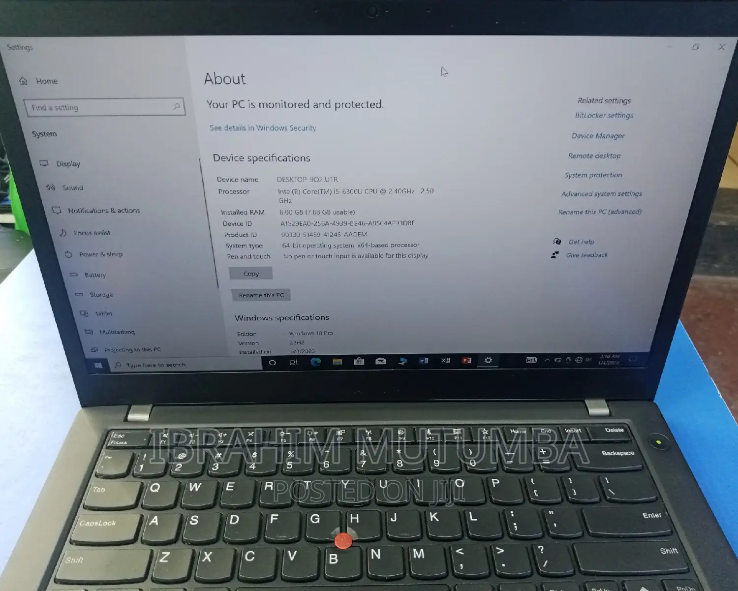 Laptop Lenovo ThinkPad T470s 8GB Intel Core I5 SSD 500GB
