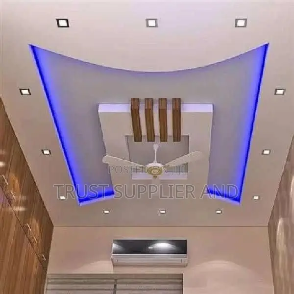 Living Area Gypsum Ceiling Design