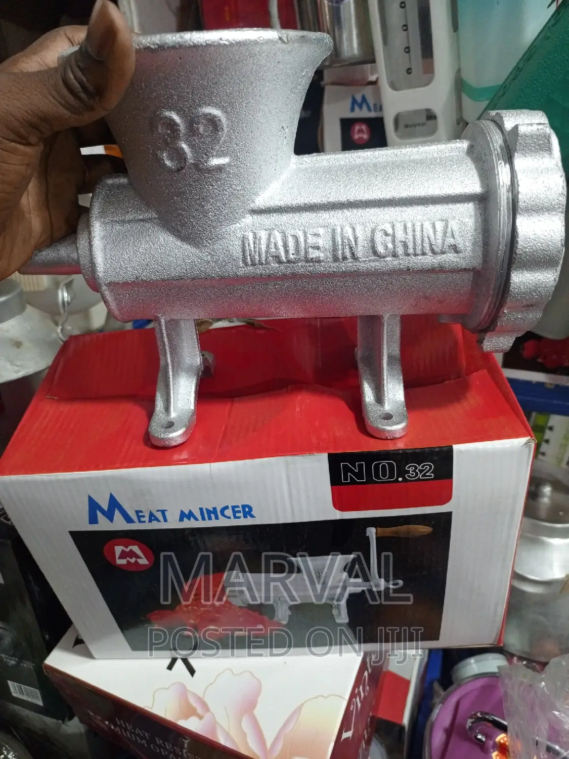 32# Manual Meat Grinder, Made of Aluminum
