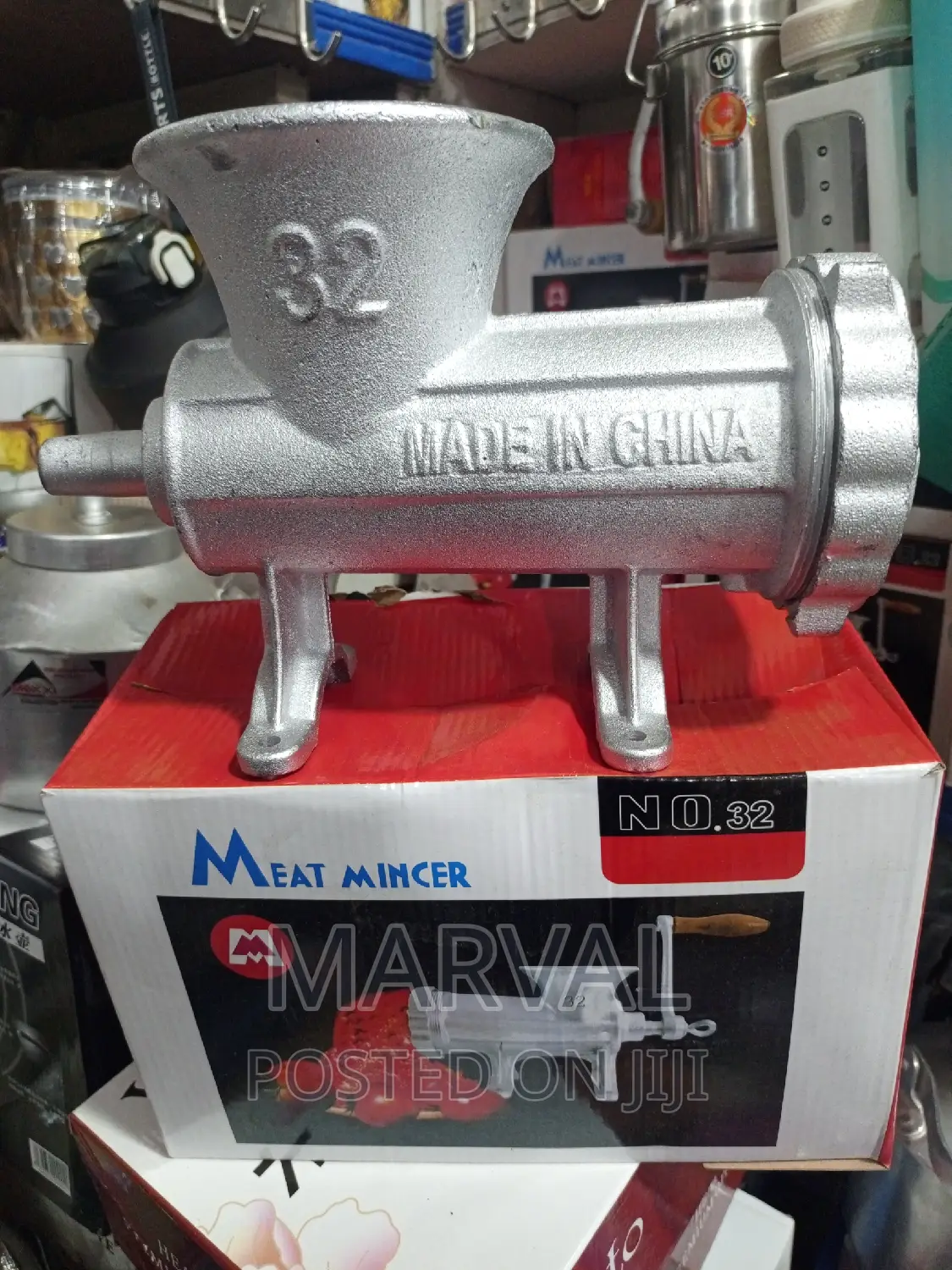 32# Manual Meat Grinder, Made of Aluminum