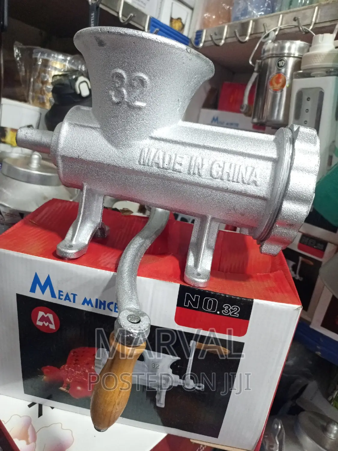 32# Manual Meat Grinder, Made of Aluminum