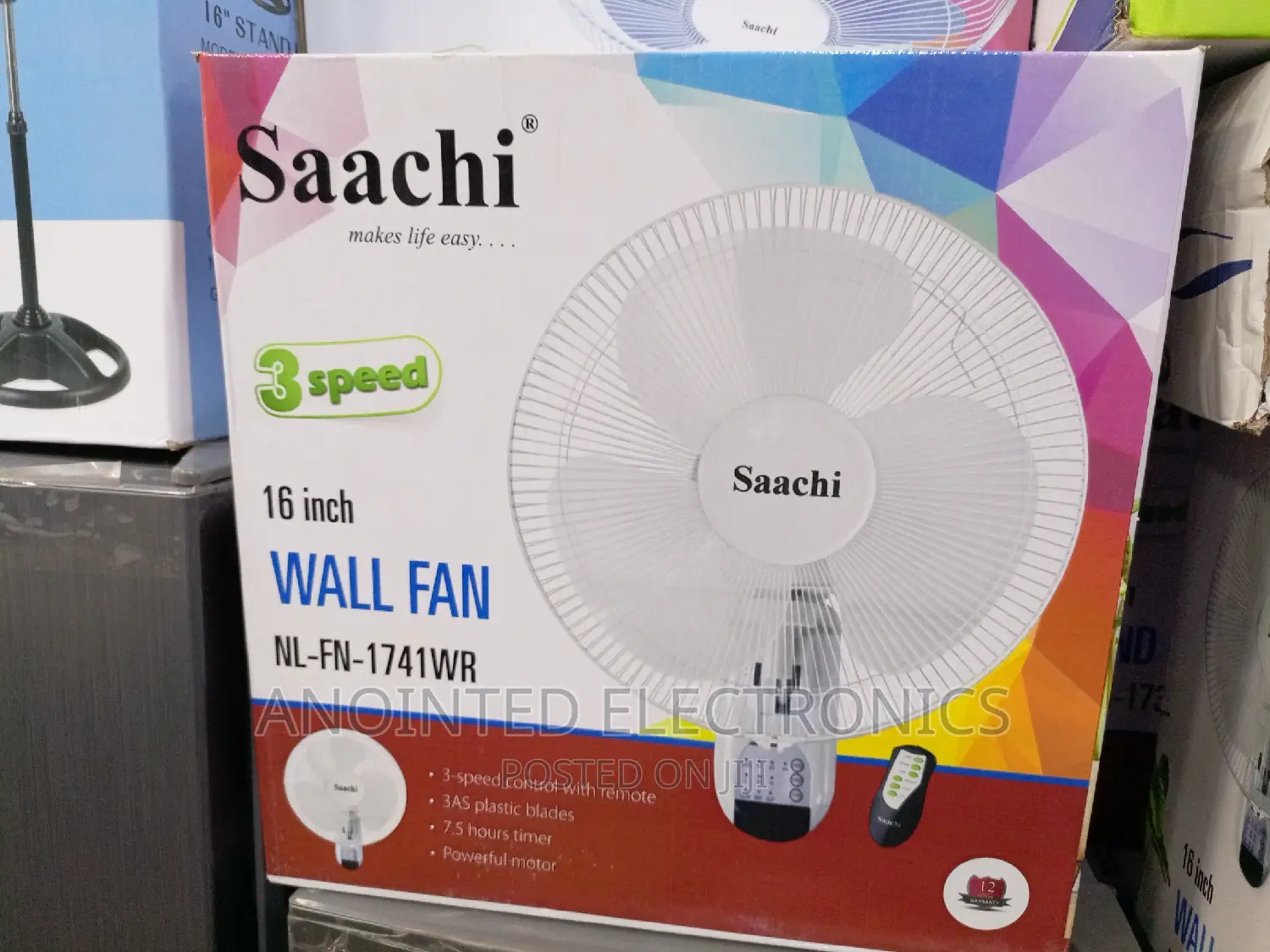 Sachi Wall Fans WTH a Remote