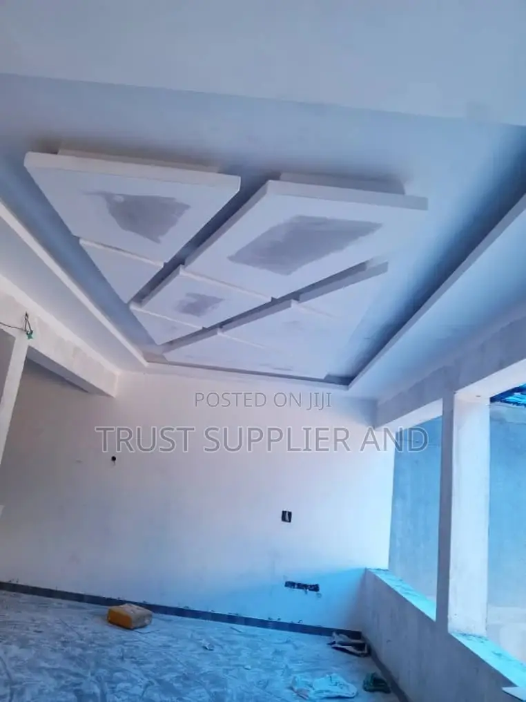 Gypsum Ceiling Design Before and After in Kireka