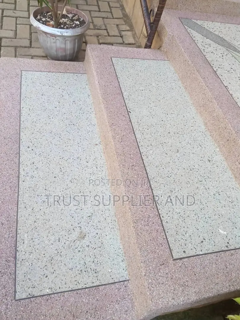 White and Red Terrazzo