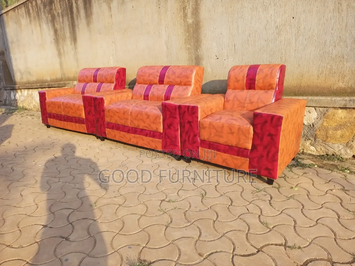 Fantastic Leather Five Seater Sofa