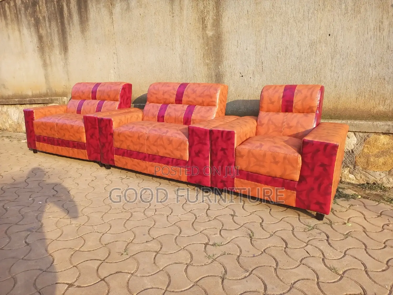 Fantastic Leather Five Seater Sofa