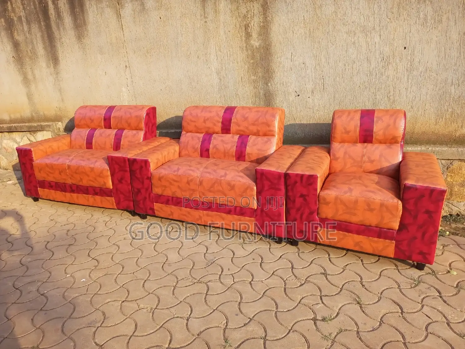 Fantastic Leather Five Seater Sofa