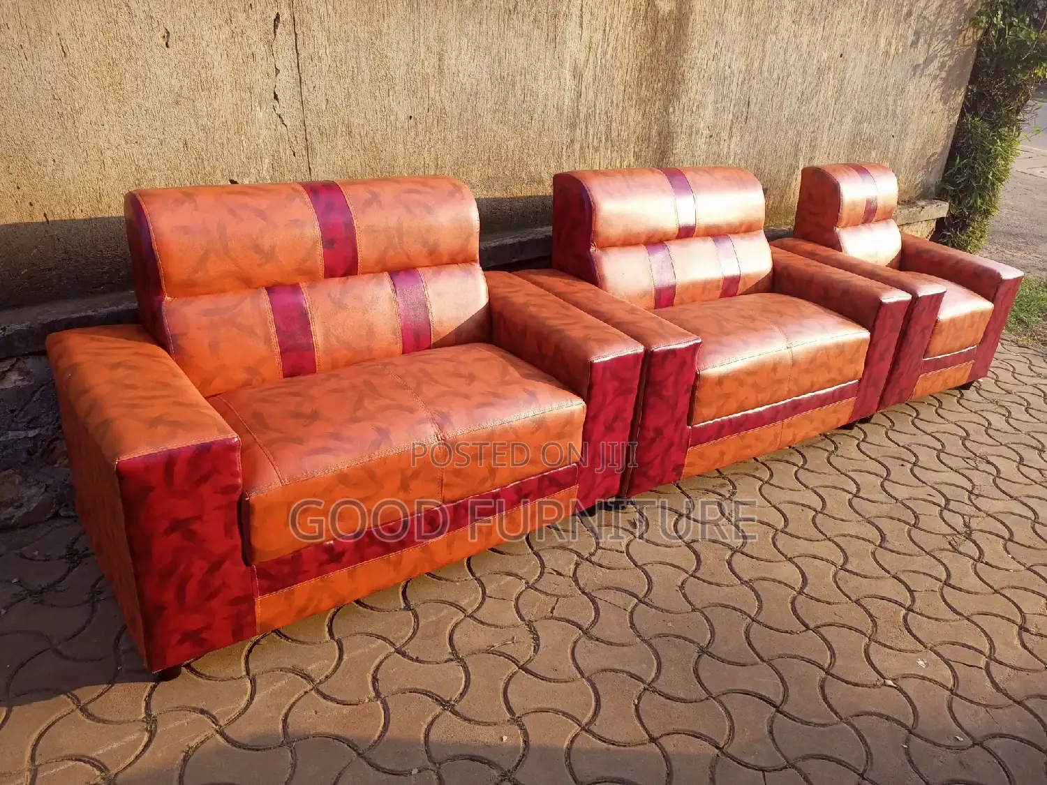 Fantastic Leather Five Seater Sofa