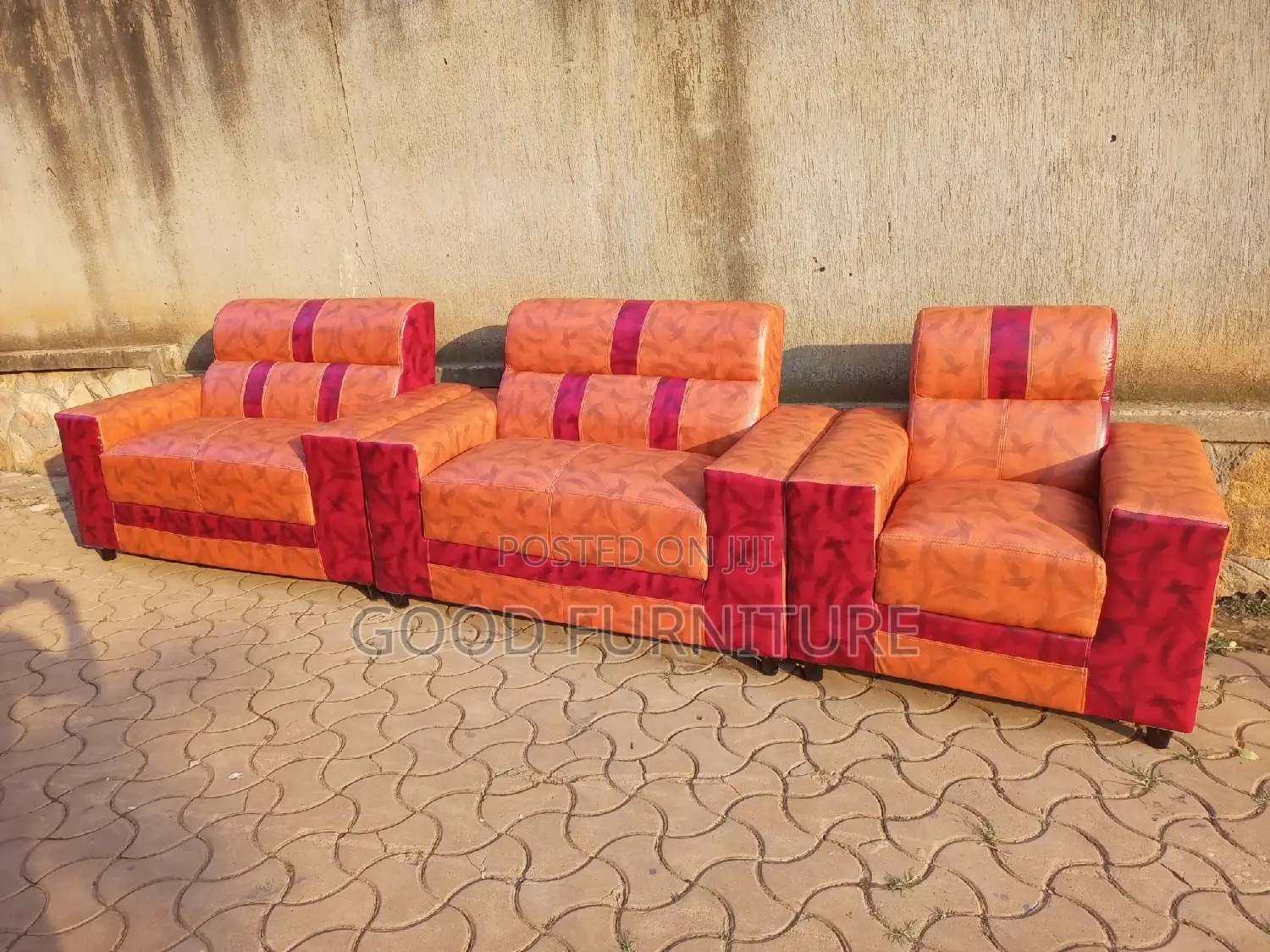 Fantastic Leather Five Seater Sofa