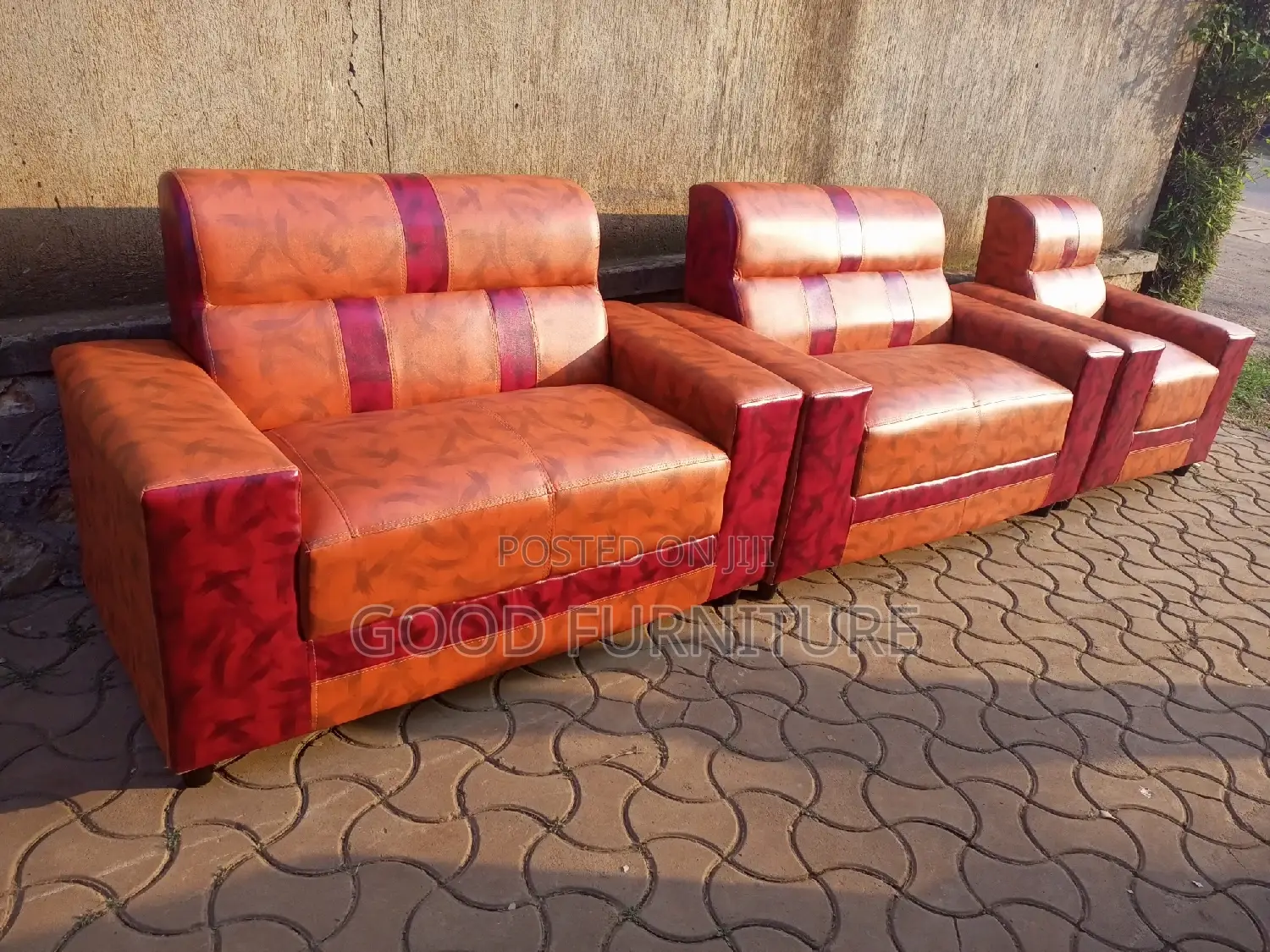 Fantastic Leather Five Seater Sofa