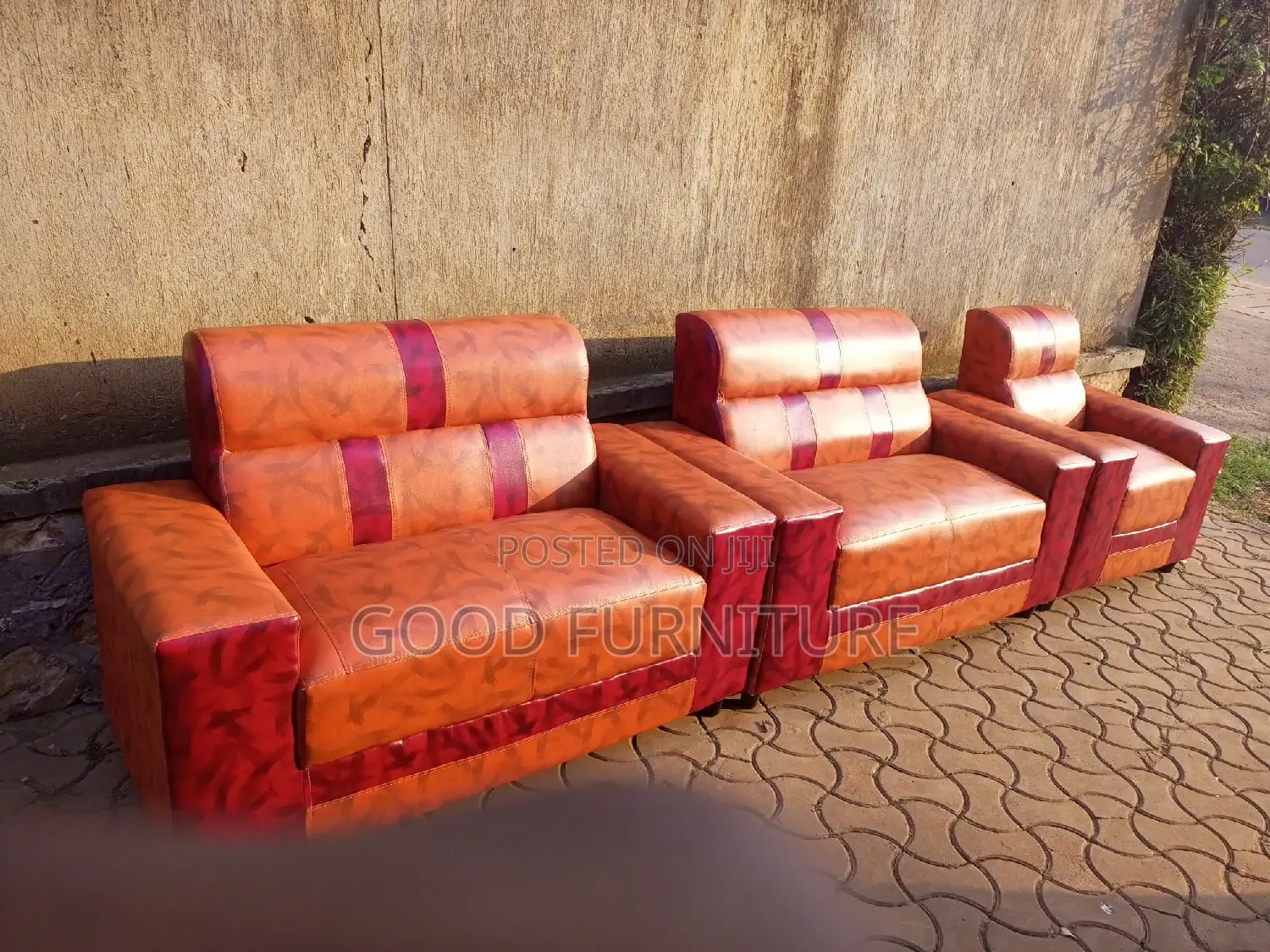 Fantastic Leather Five Seater Sofa