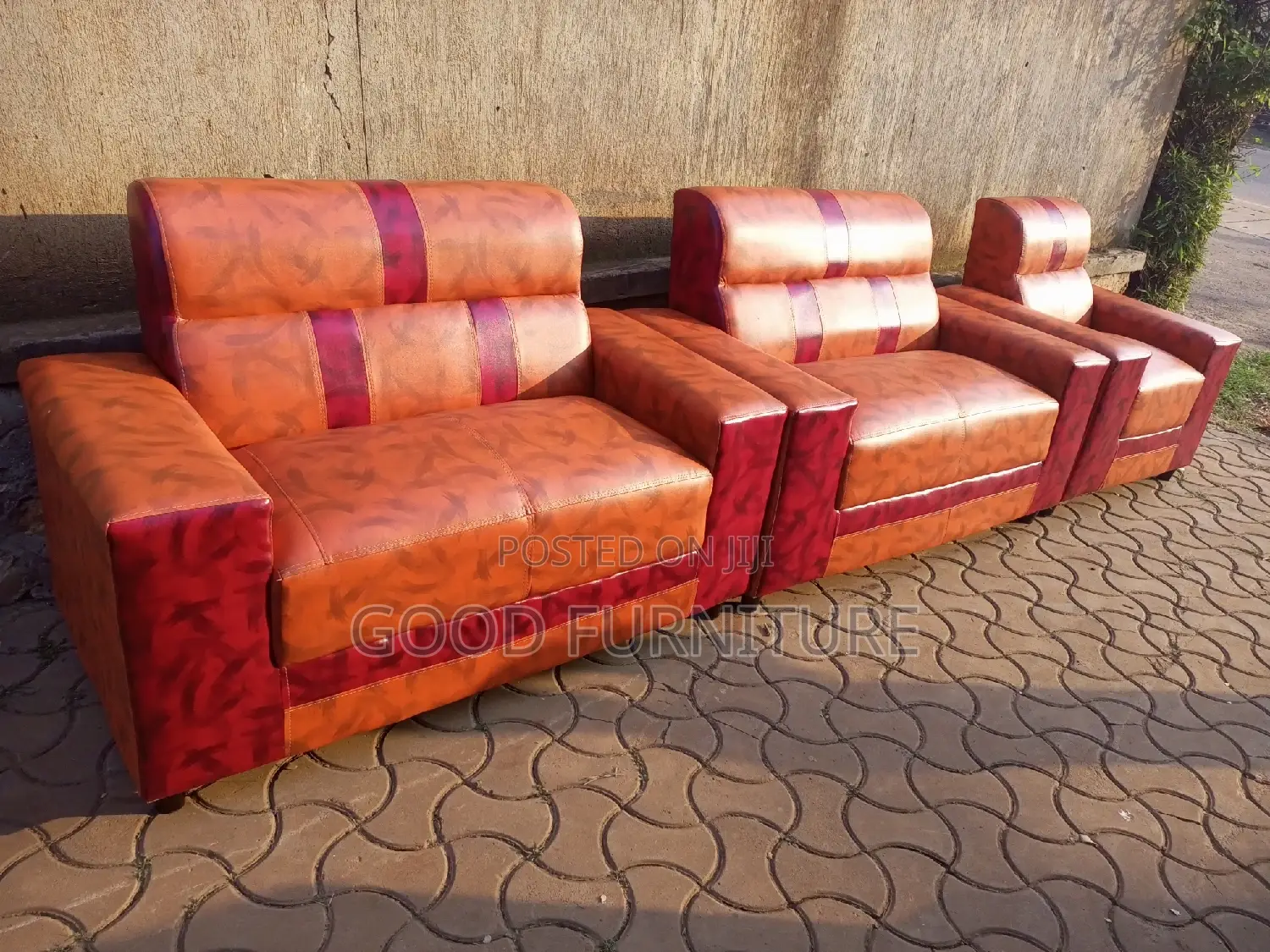 Fantastic Leather Five Seater Sofa