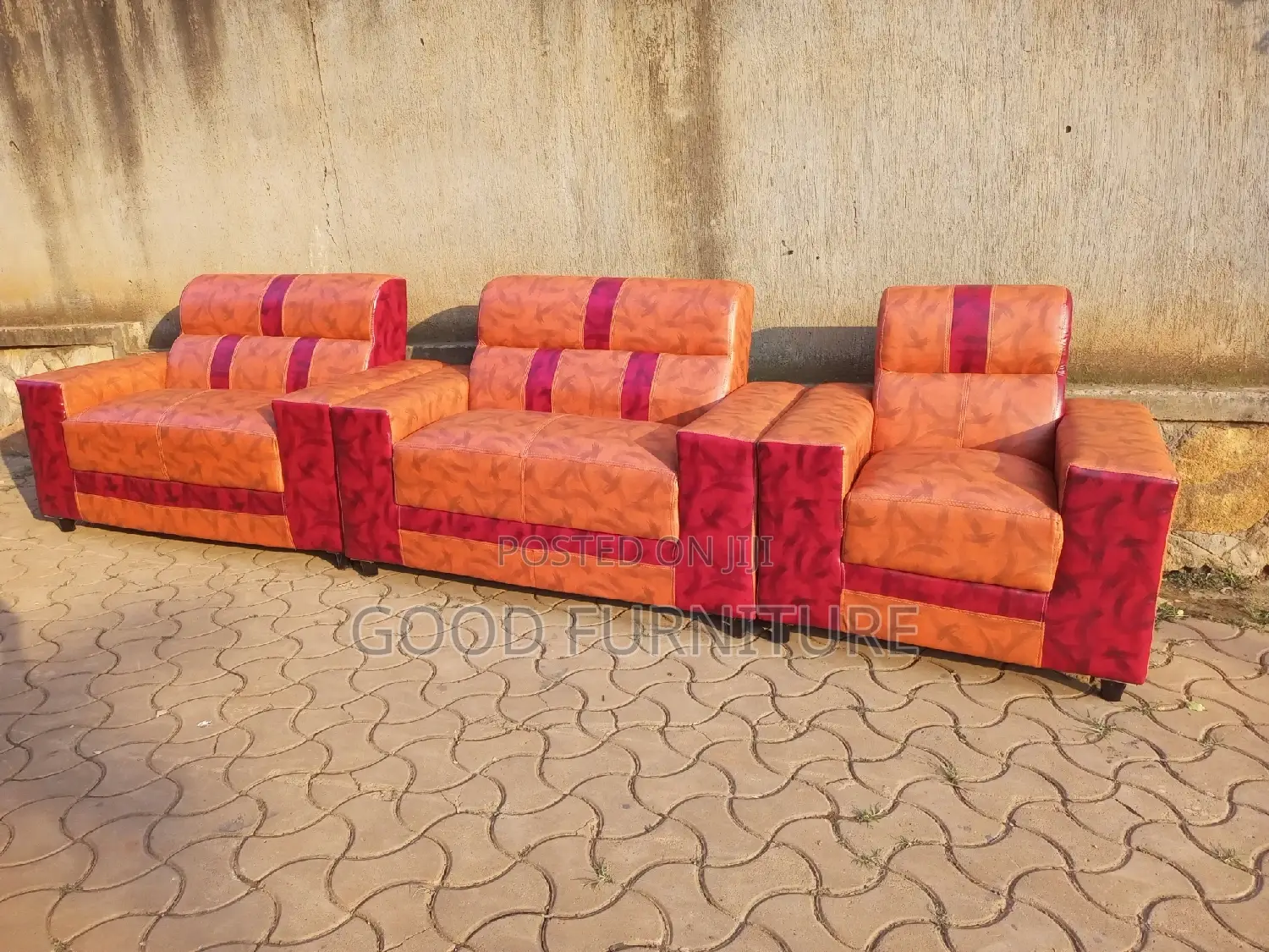 Fantastic Leather Five Seater Sofa