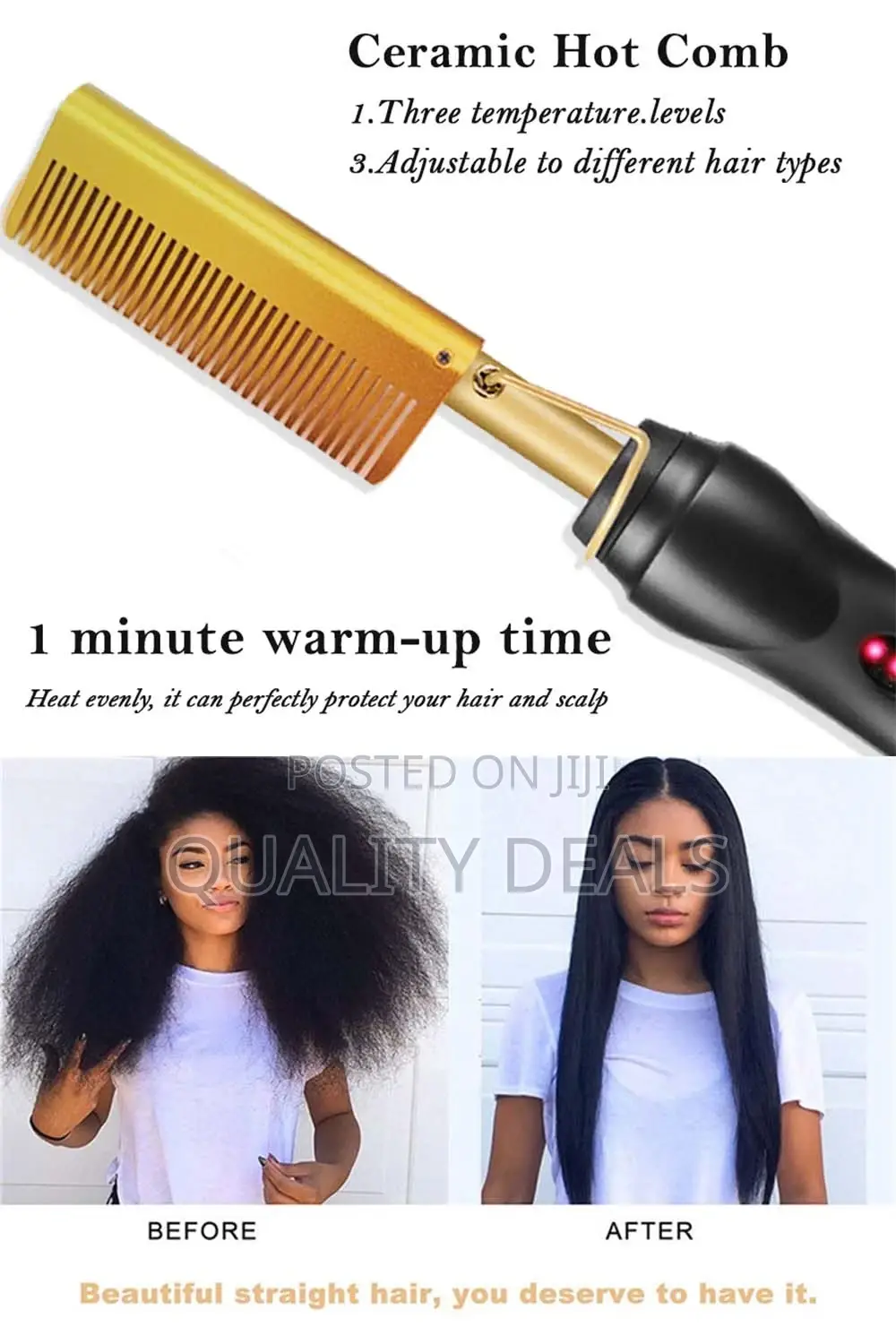Electric Hot Heat Press Comb