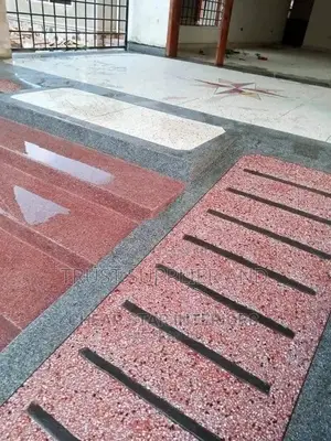 Maroon and White Terrazzo