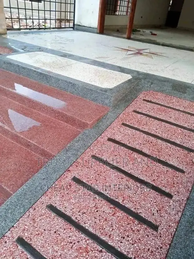 Maroon and White Terrazzo