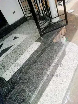 Photo - Black and White Terrazzo Floor