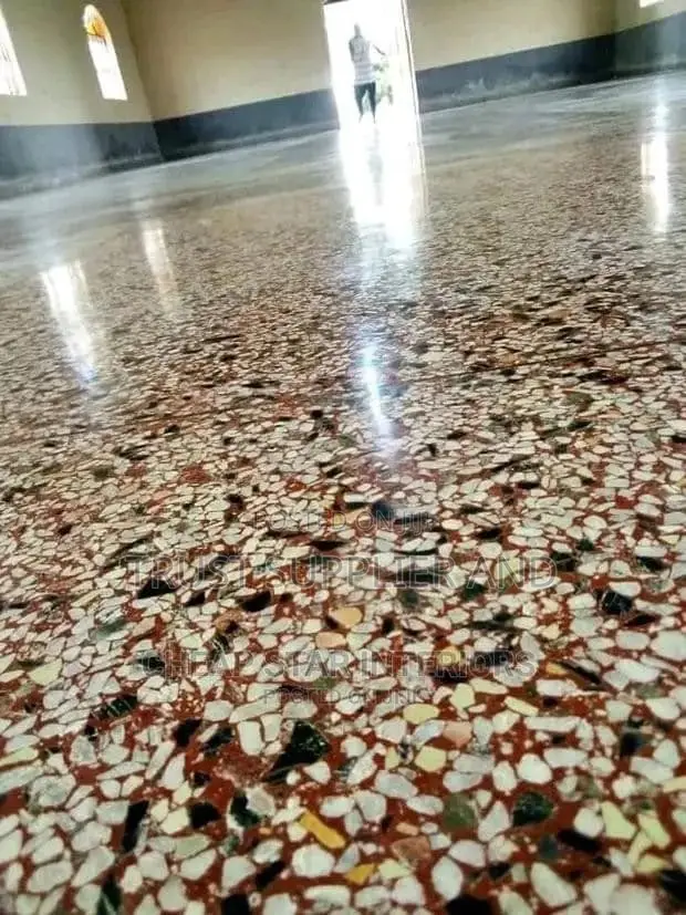 Terrazzo Floor Big Stones Done in Kampala