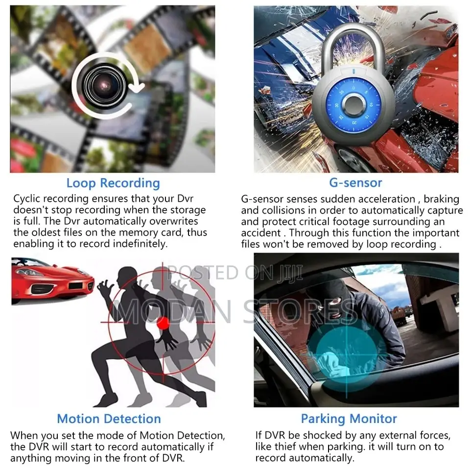 Car DVR Camera (Dash Cam 3lens)