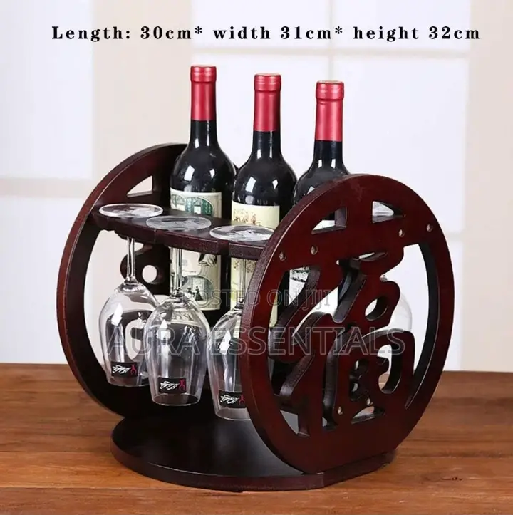 Solid Wood Creative Wine Display Stand