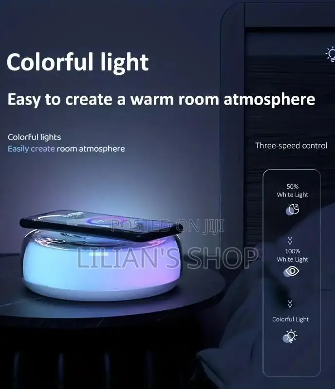 Led Colourful Light and Wireless Charger