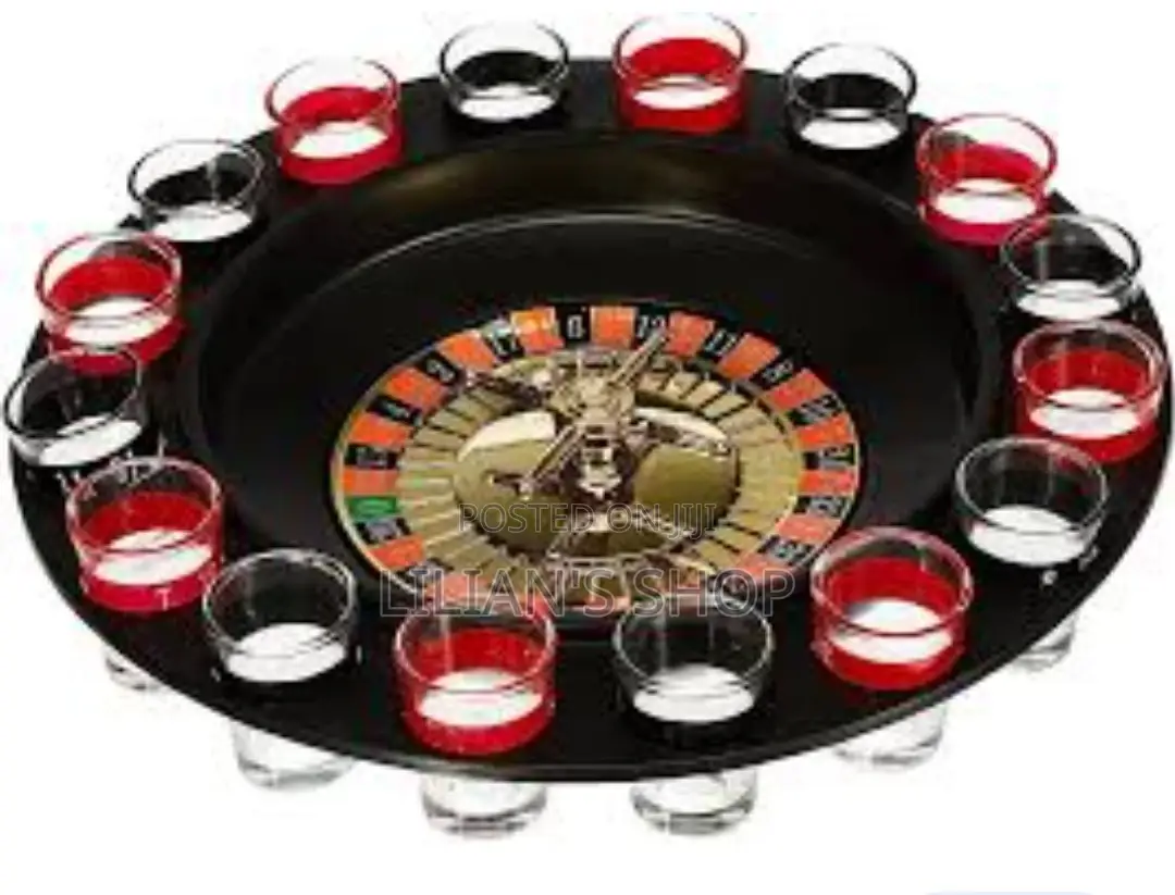 Shot Glass Roulette Drinking Game Set (2balls 16glasses)