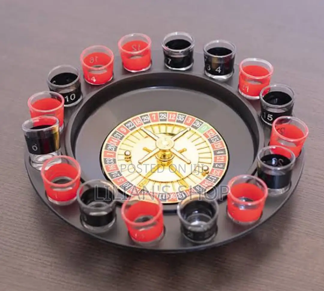 Shot Glass Roulette Drinking Game Set (2balls 16glasses)