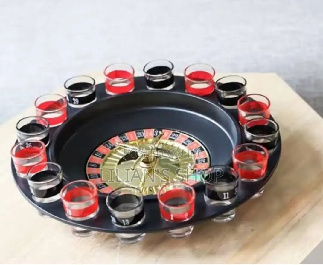 Shot Glass Roulette Drinking Game Set (2balls 16glasses)