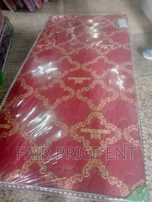 Original Fibre Mattress.Quilted Density.3x4x4inches.( Red)