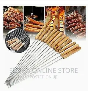 Wooden Handle Roasting BBQ Skewers