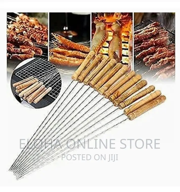 Wooden Handle Roasting BBQ Skewers