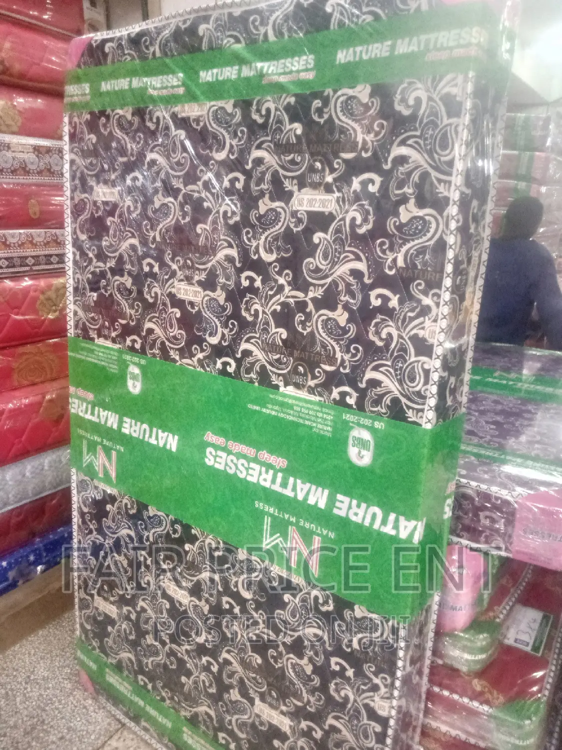 Original Fibre Mattress.5x6x6inches.( Blue)