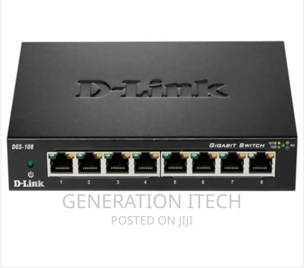 Dlink 8‐Port Gigabit Unmanaged Metallic Switch DGS‐108