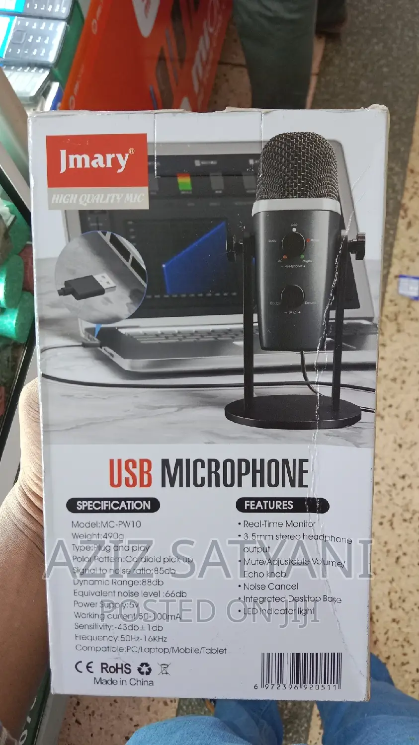 Jmary Mf USB Recdng Micphne Podcast GMG and Live Streamg