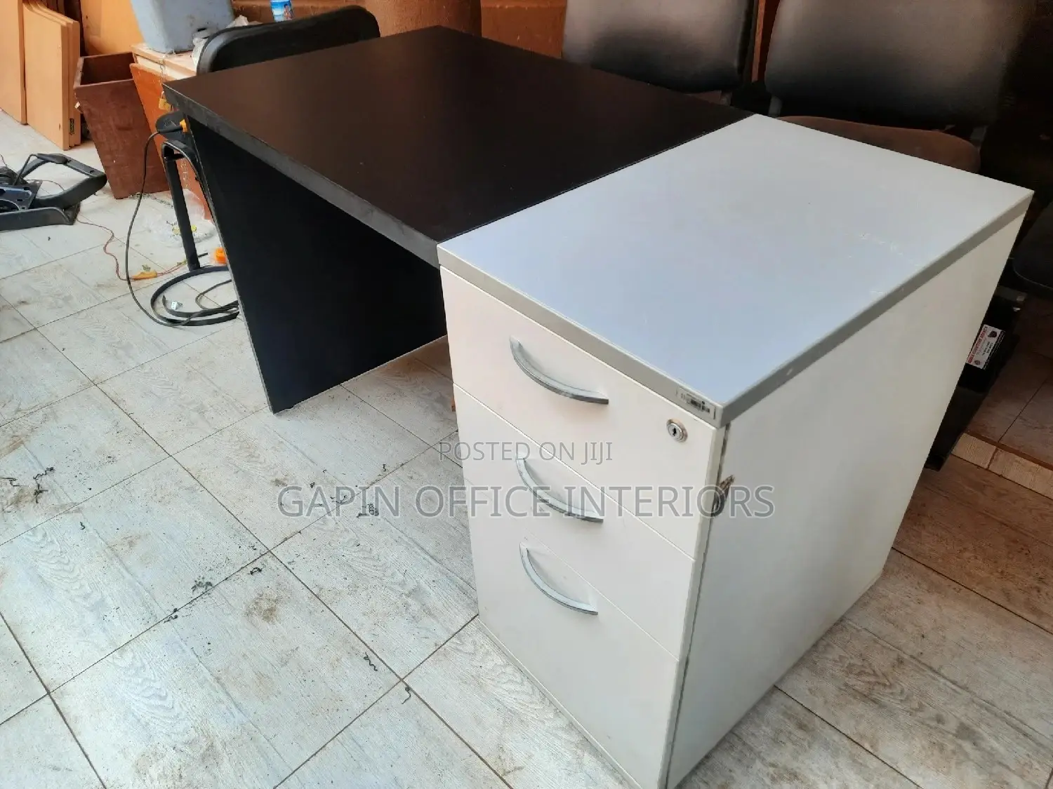 Blue-Black Office Table