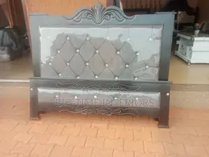 5by6 Gray Leather Bed