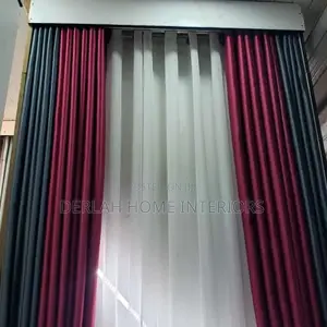 Full Set (Pair)Of Curtains(2curtains ,1 Net and 2 Handles)