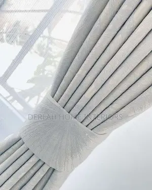 Full Set (Pair)Of Curtains(2curtains ,1 Net and 2 Handles)