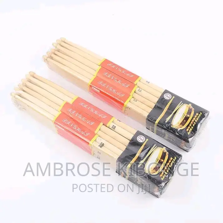 YAMAHA Matched Weight 5A / 7A Solid Wood Paired Drum Sticks.